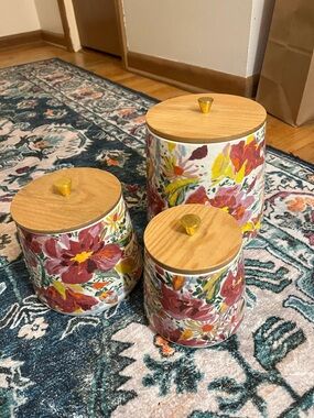 Opal house floral canisters